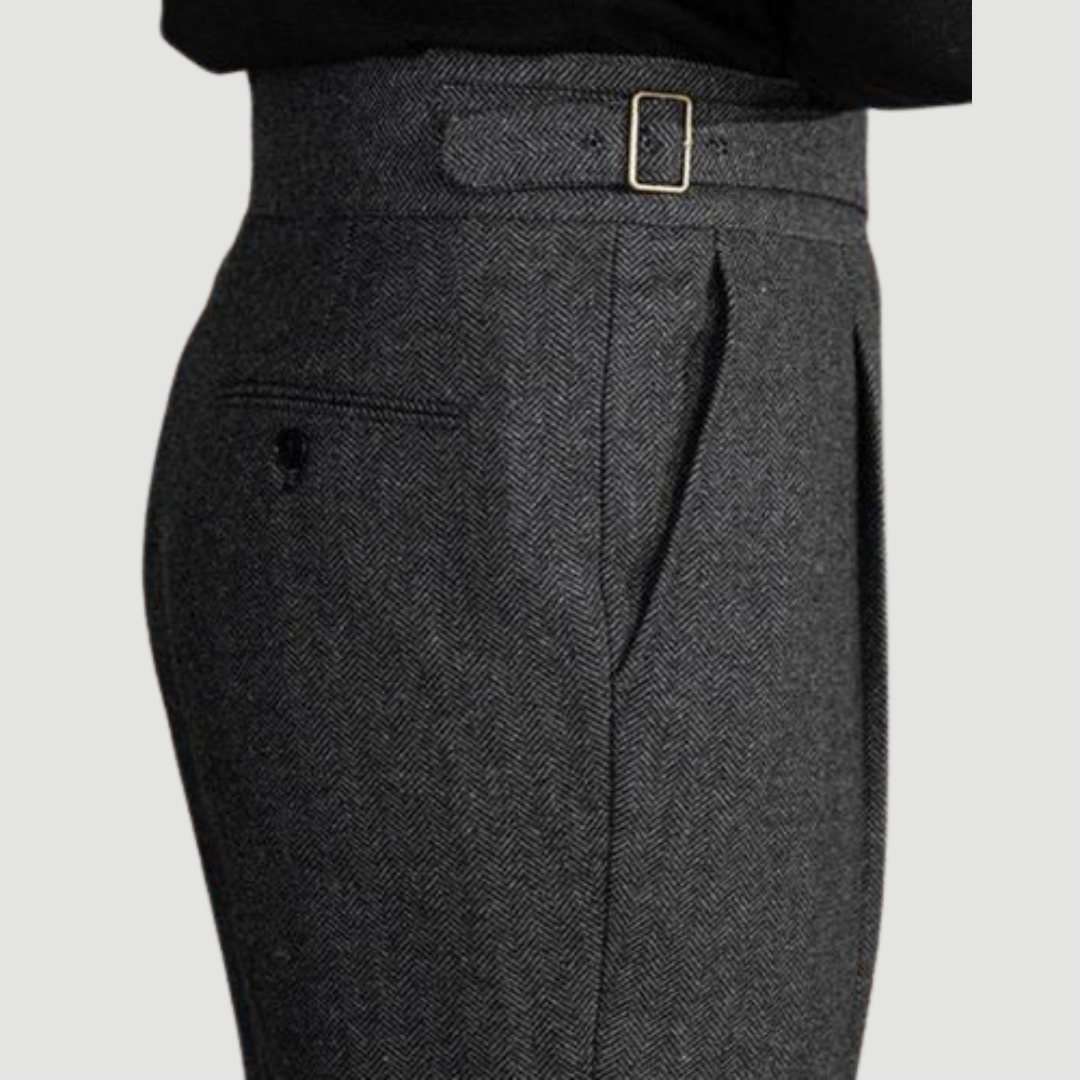 Magnus: Wool Tailored Trousers | Graphite