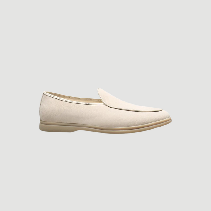 Vittorio: Suede Loafers | Cream