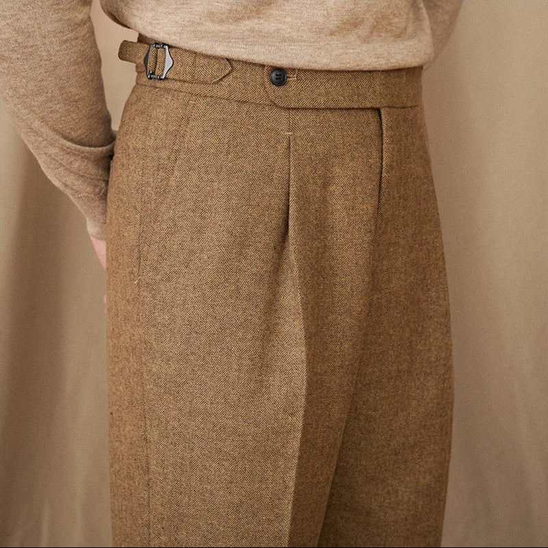 Corvin: Wool Trousers | Truffle