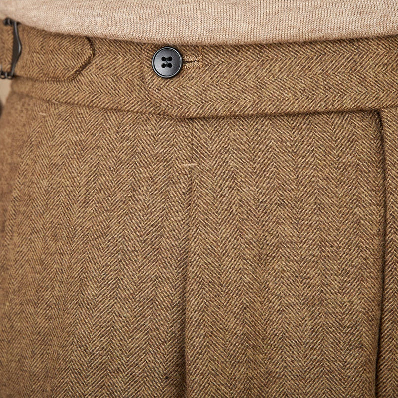 Corvin: Wool Trousers | Caramel