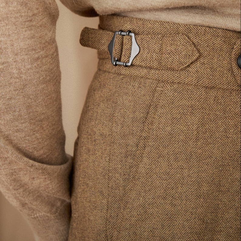 Corvin: Wool Trousers | Caramel