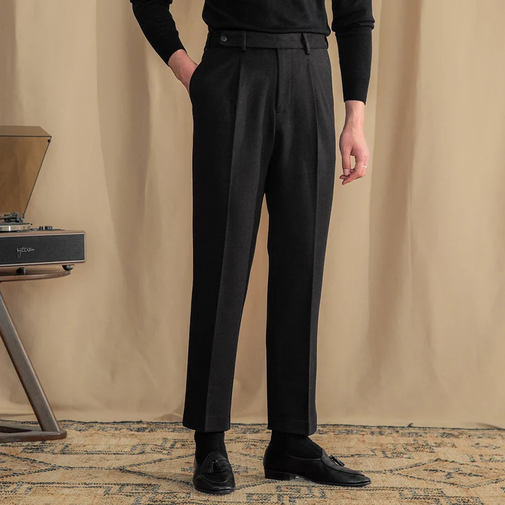 Eamon: Tailored Trousers | Black