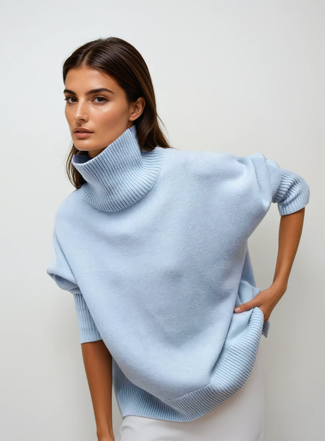 Calista: Luxe Knit Jumper | Blue