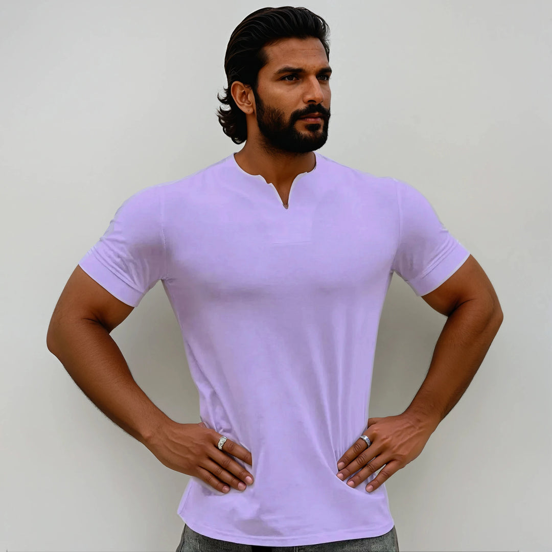 Kier: V-Neck Performance Tee | Iron Grey