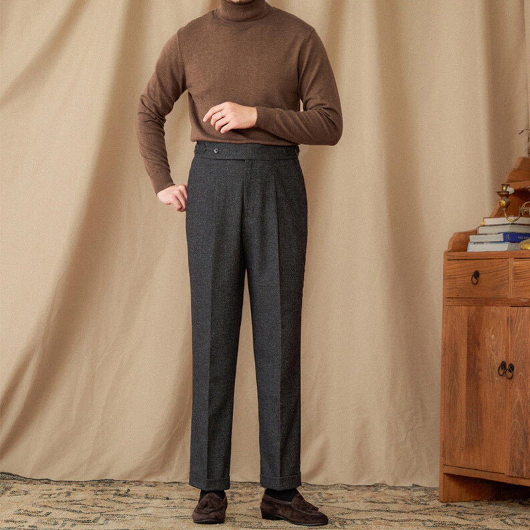 Corvin: Wool Trousers | Caramel