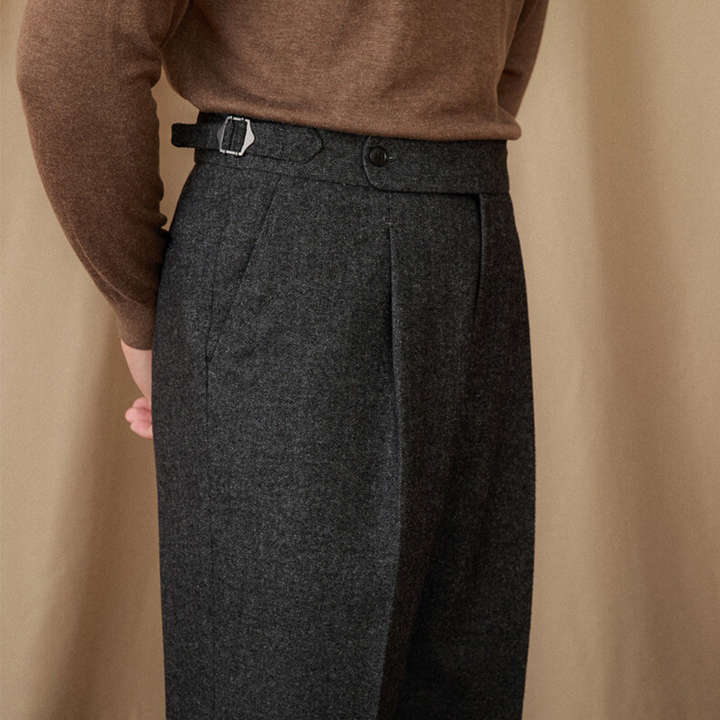 Corvin: Wool Trousers | Truffle