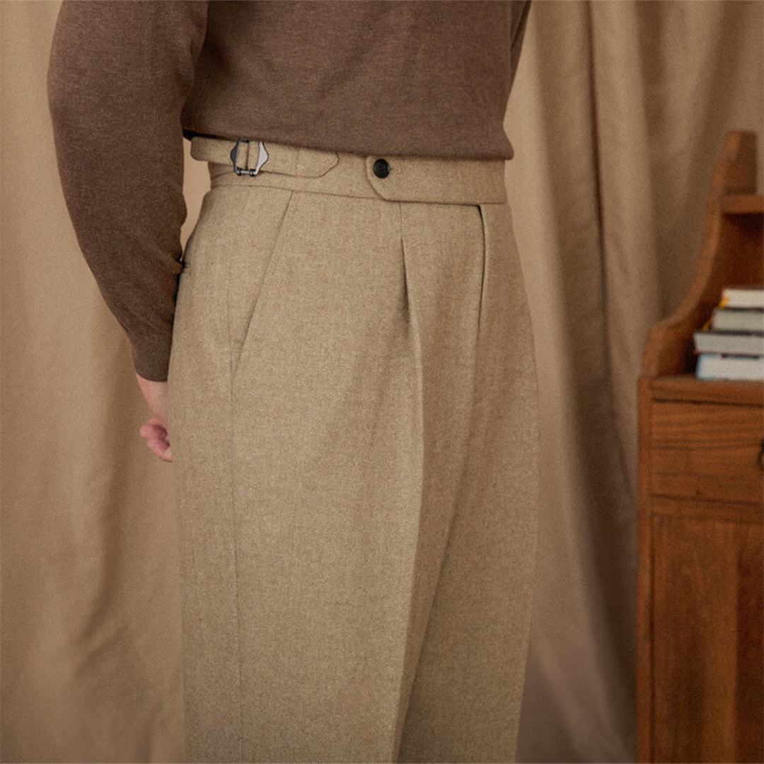 Corvin: Wool Trousers | Caramel