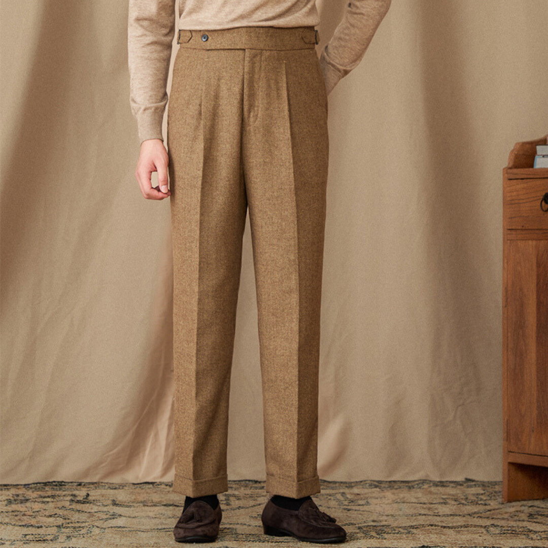 Corvin: Wool Trousers | Caramel