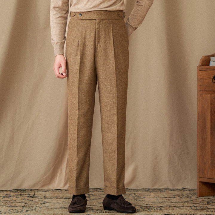 Corvin: Wool Trousers | Truffle