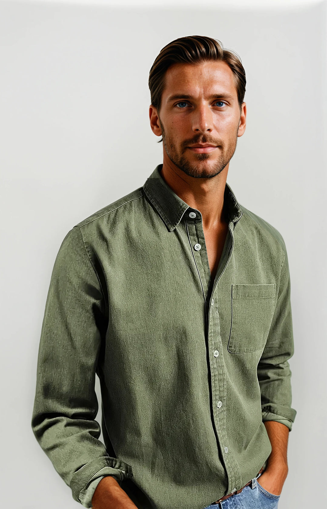 Stellan: Business Casual Shirt | Green