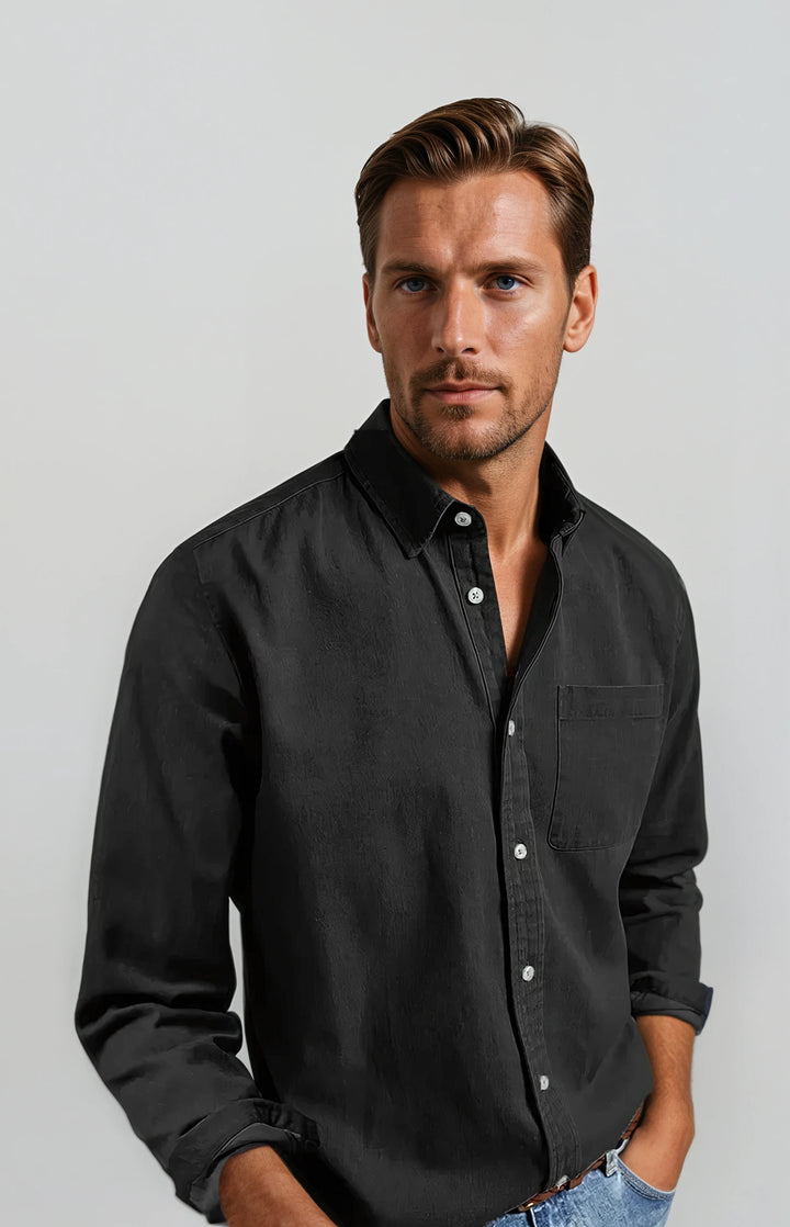 Stellan: Business Casual Shirt | Marine Blue