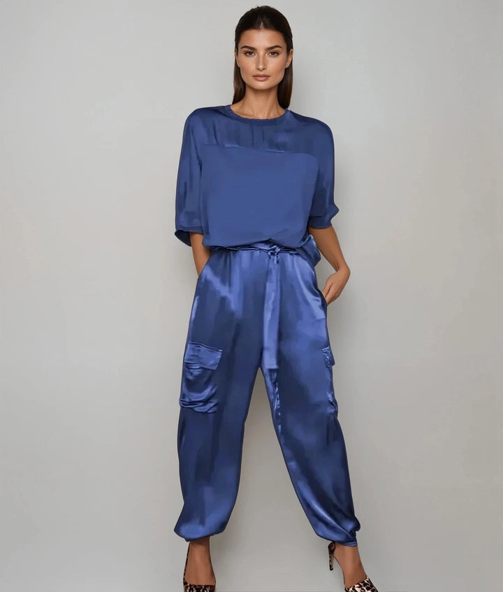 Solara: Sculpted Loungewear Set | Blue